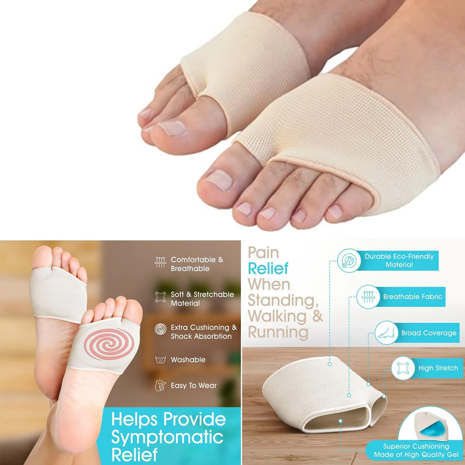 10 Pairs Support Foot Pads for Pain Relief