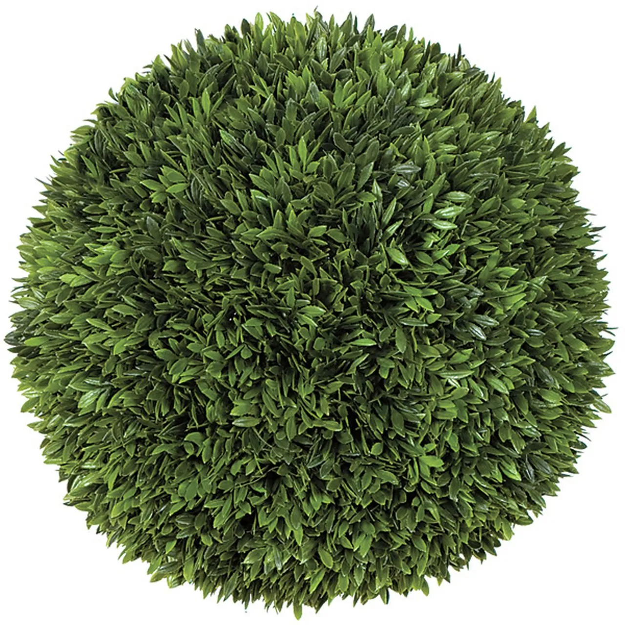 12" Artificial Podocarpus Ball-Shaped Topiary -Green