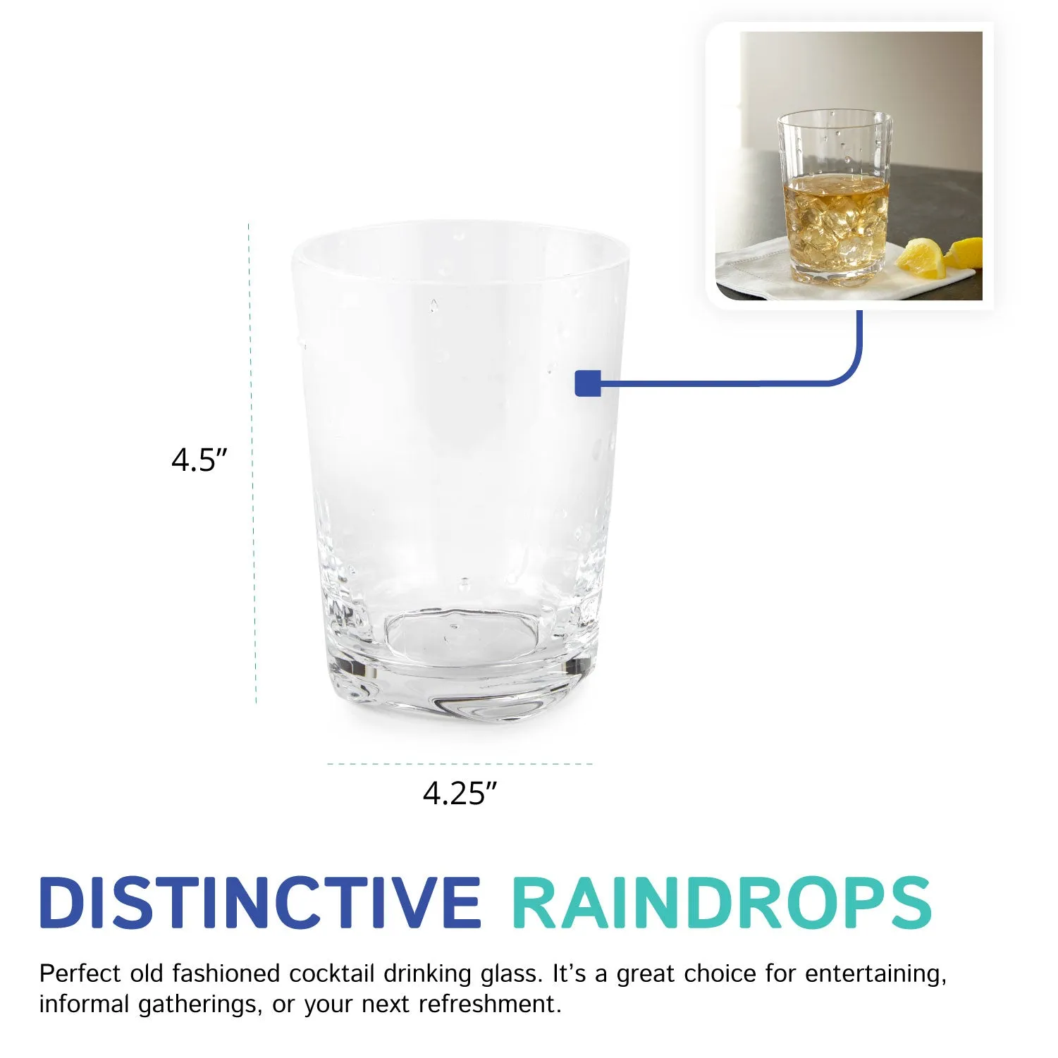 13Oz Raindrops Low Ball