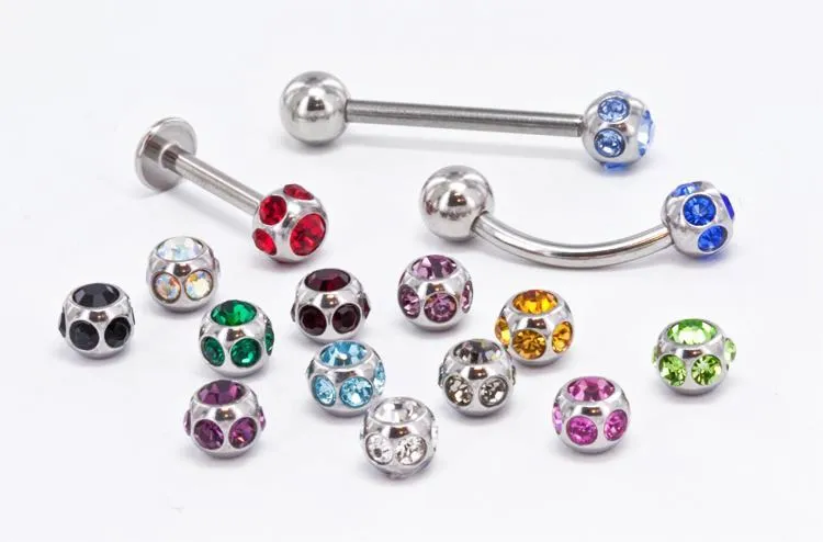 14g–8g Disco Jewel Steel Ball — Price Per 1