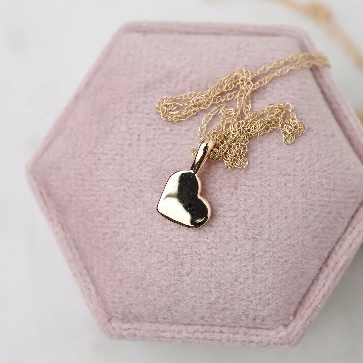 14k Gold Heart Pendant Necklace