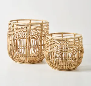 2 Piece Naga Basket Set Natural