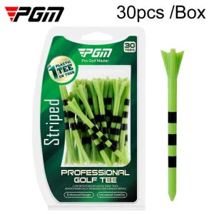 30pcs /Box PGM 83mm Golf Ball Tee Limit Scale Line Tee Ball Holder, Model: QT027-Green