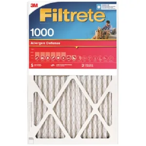 3M AL25-4 16" x 24" x 1" Red MPR 1000 Filtrete 3 Month Disposable Pleated Air Filter - Quantity of 4