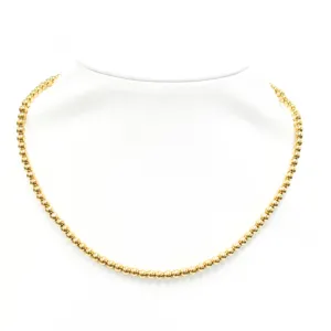 4MM 14K Gold-Filled Ball Beaded Choker/Necklace