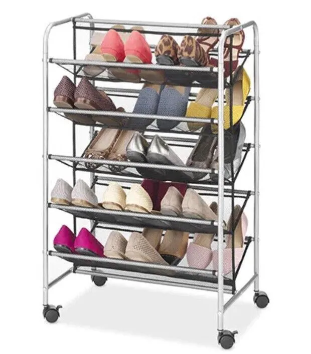 5-Tier Shoe Cart - Gunmetal