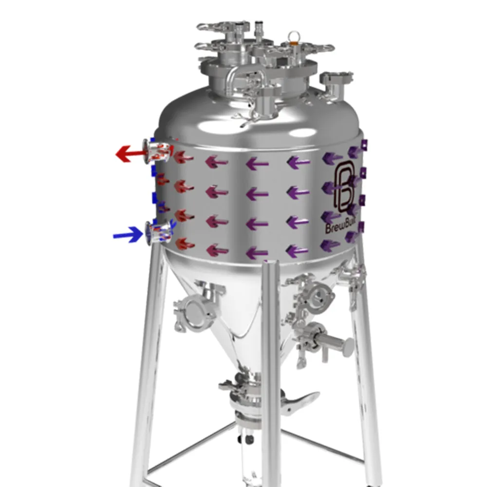 53L BrewBuilt X3 Uni Conical Fermenter - Jacketed Stainless Steel (14gal) - Complete Kit