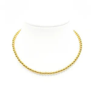 5MM 14K Gold-Filled Ball Beaded Choker/Necklace