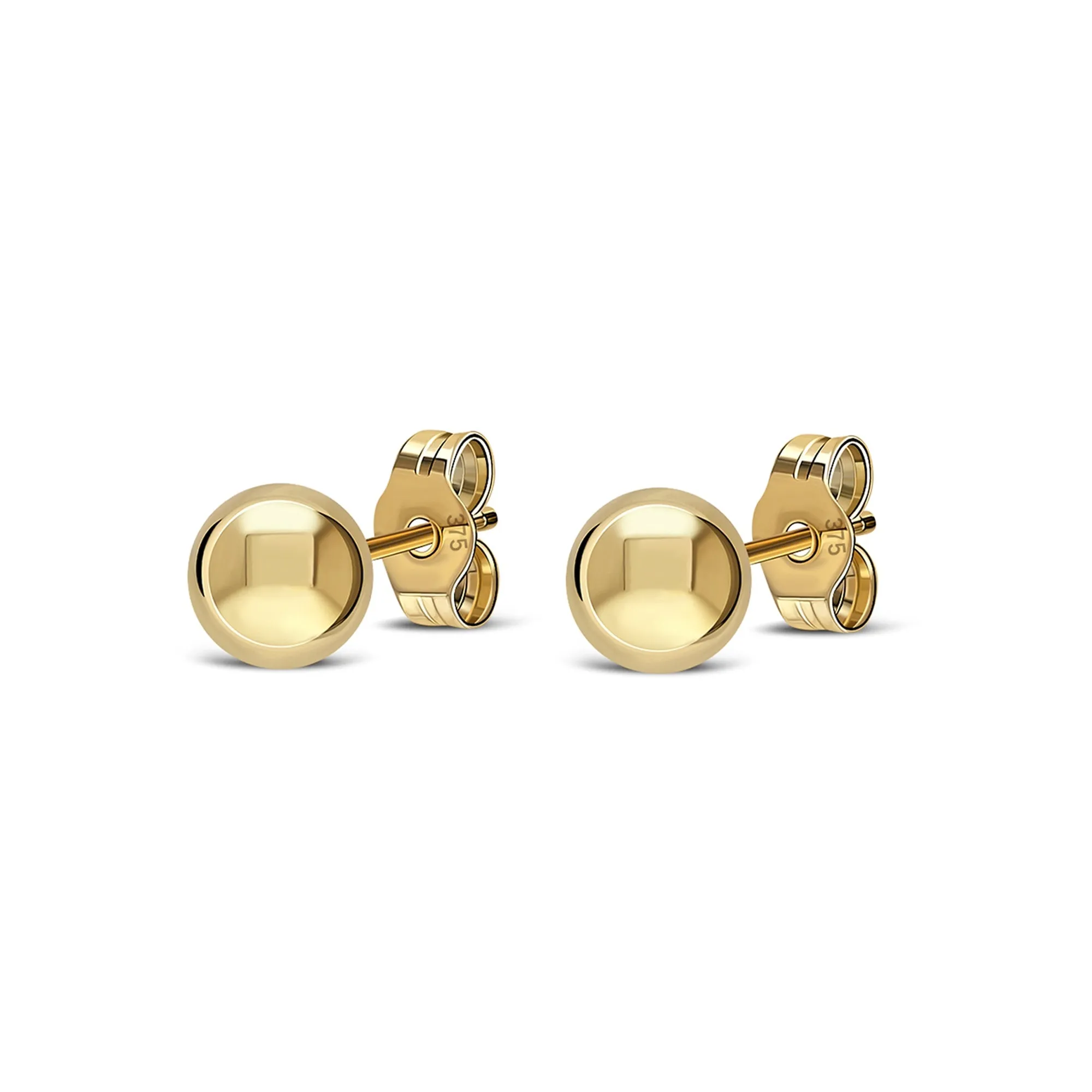 9ct Gold 6mm Ball Stud Earrings