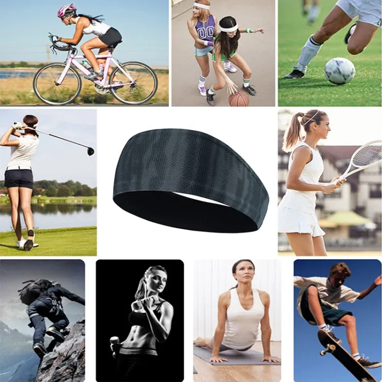 Absorbent Cycling Yoga Sport Sweat Headband Men Sweatband For Men and Women Yoga Hair Bands Head Sweat Bands Sports Safety(Light Grey)