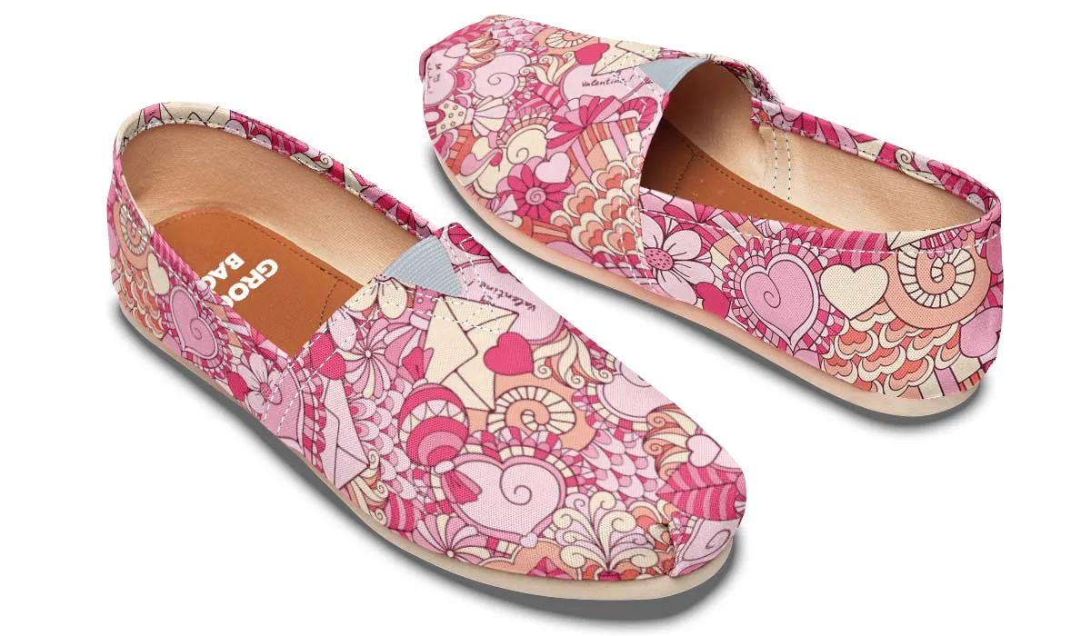 Abstract Valentine's Day Casual Shoes