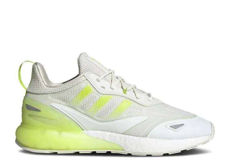 Adidas ZX 2K BOOST 2.0 'WHITE SEMI SOLAR SLIME' sneakers, white