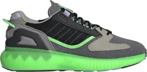 Adidas ZX 5000 'Grey Screaming Green' sneakers, gray