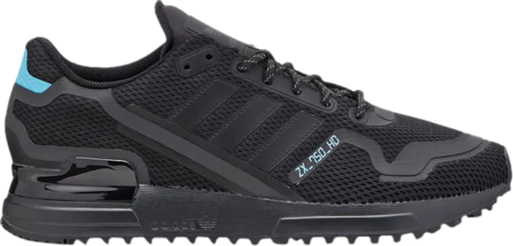 Adidas ZX 750 HD 'Core Black Cyan' sneakers, black