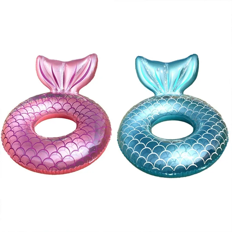 Adult Thickened Backrest Swimming Ring Mermaid Swim Ring(Pink)