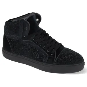 After Midnight Flash in Black Jeweled High Top Sneakers