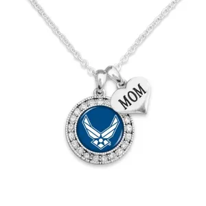 Air Force Crystal Necklace - Mom