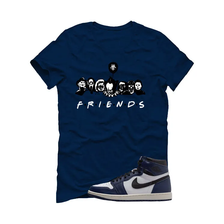 Air Jordan 1 High OG Midnight Navy Navy Blue T-Shirt (Friends)| illcurrency