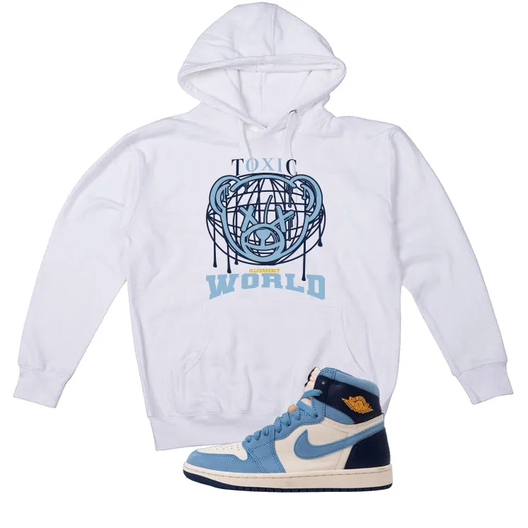 Air Jordan 1 High OG WMNS First in Flight White T-Shirt (Toxic World)| illcurrency