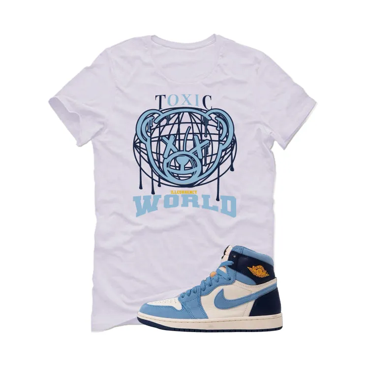 Air Jordan 1 High OG WMNS First in Flight White T-Shirt (Toxic World)| illcurrency