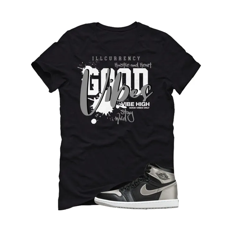 Air Jordan 1 High OG WMNS Satin Shadow Black T-Shirt (Vibes)| illcurrency