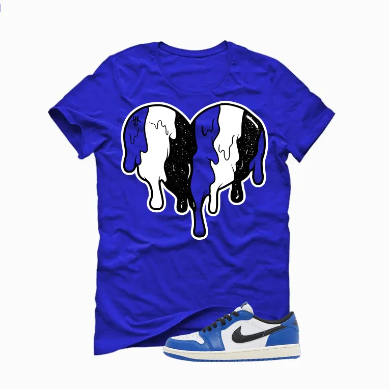 Air Jordan 1 Low OG Game Royal Royal Blue T-Shirt (Heart)| illcurrency