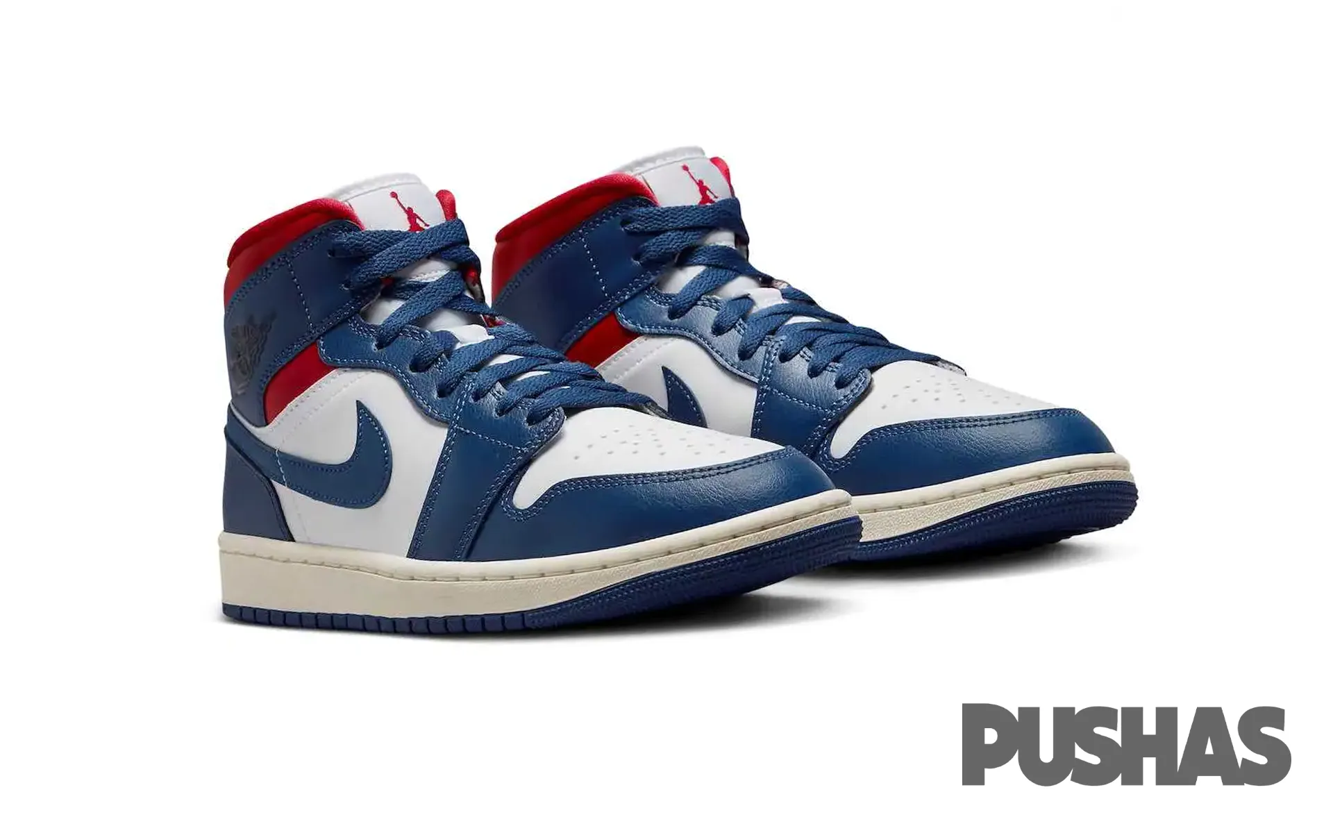 Air Jordan 1 Mid 'French Blue Gym Red' W (2023)