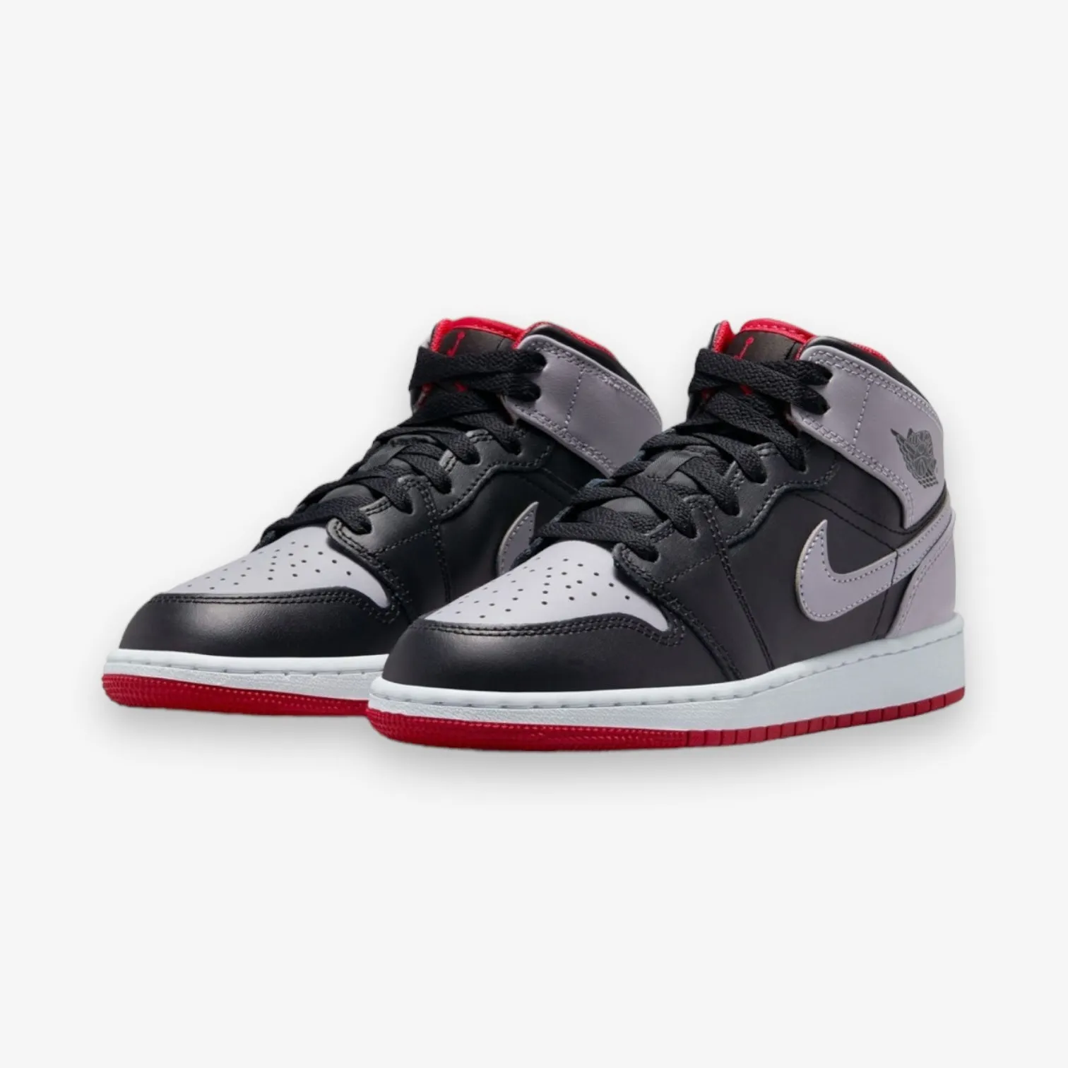 Air Jordan 1 Mid GS Black Cement Grey Fire Red Grade School DQ8423-006