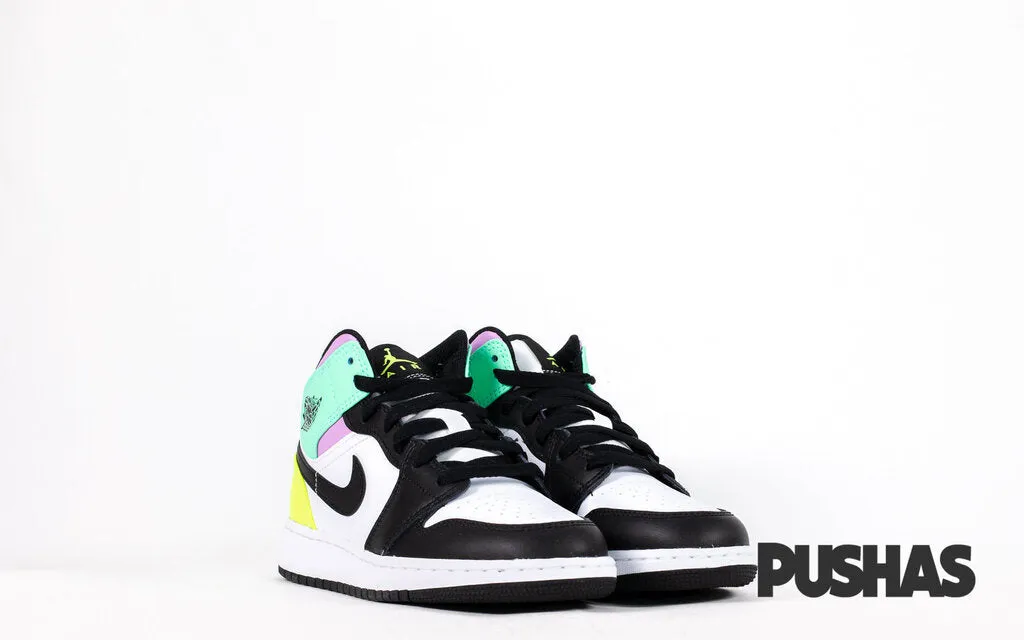 Air Jordan 1 Mid 'Pastel Black Toe' GS (2021)