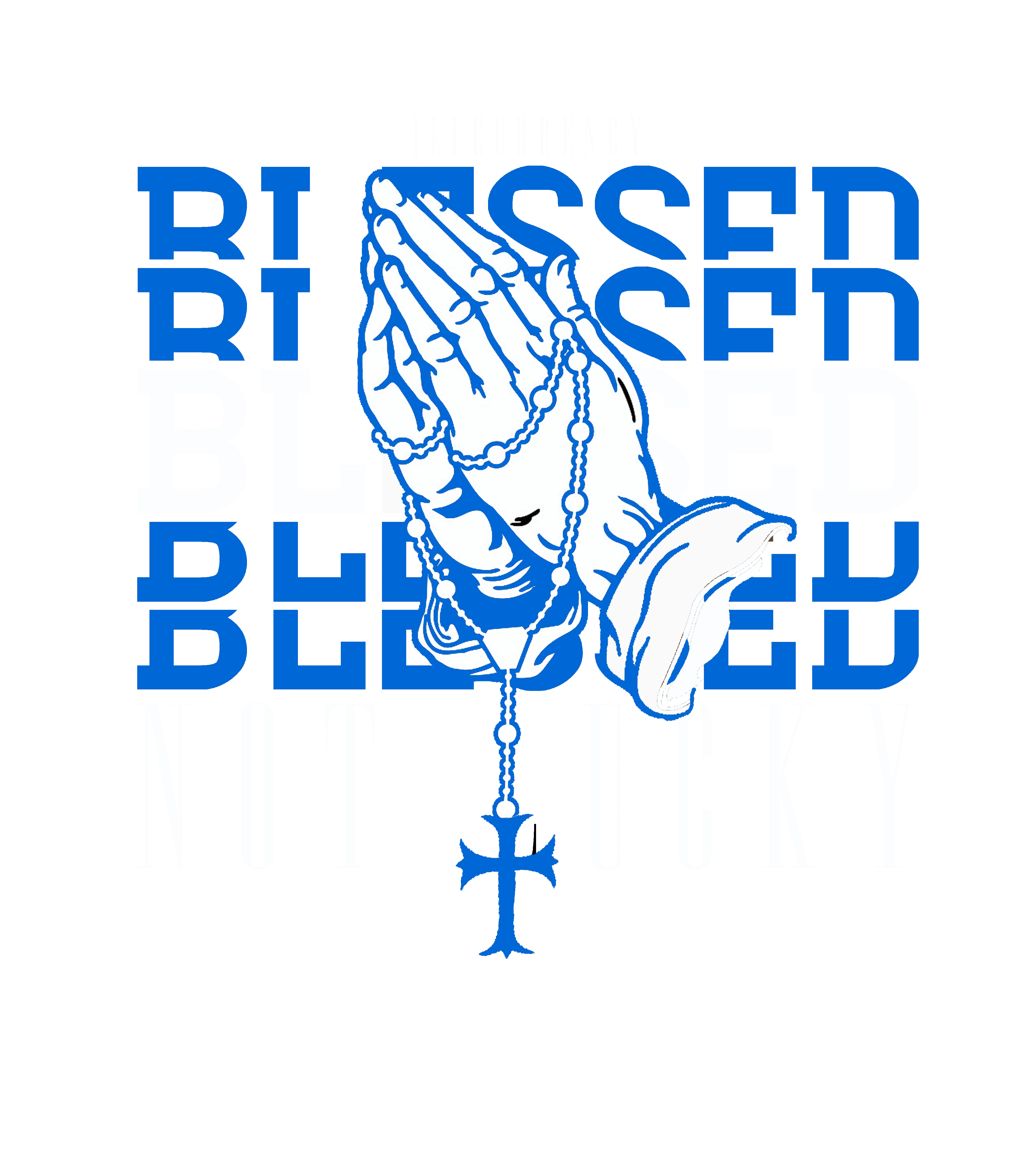 Air Jordan 1 Royal Reimagined | Illcurrency Black T-Shirt (Blessed not lucky)