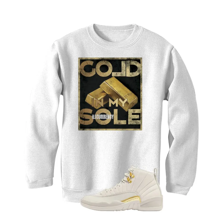 Air Jordan 12 WMNS Phantom White T-Shirt (Gold)| illcurrency