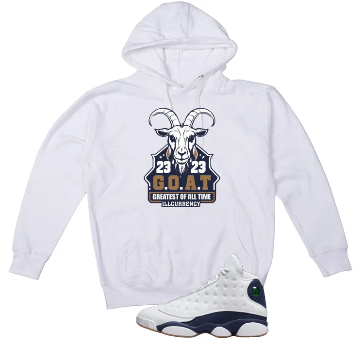 Air Jordan 13 Midnight Navy White T-Shirt (GOAT 23)| illcurrency