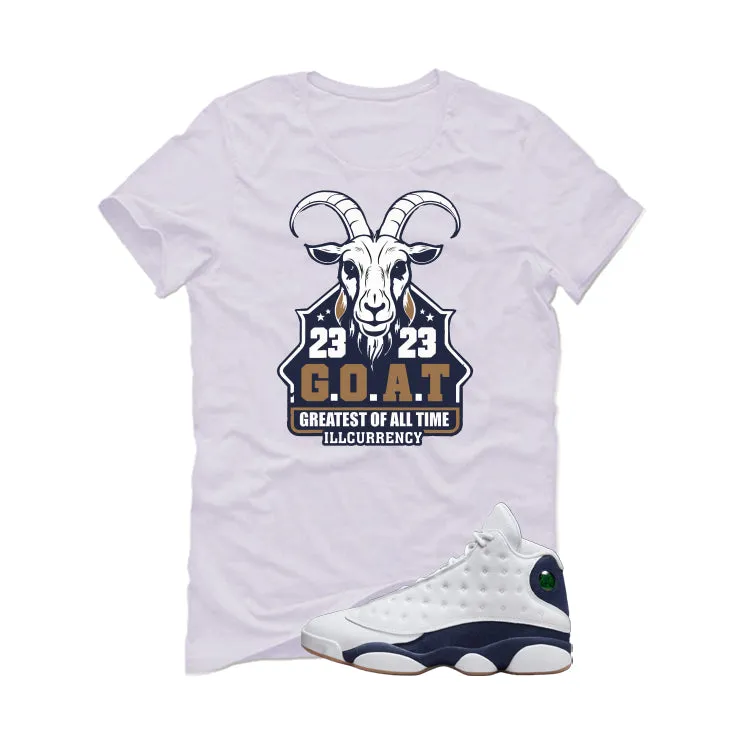 Air Jordan 13 Midnight Navy White T-Shirt (GOAT 23)| illcurrency