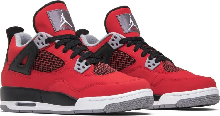 Air Jordan 4 Retro GS Toro Bravo Sneakers, Red