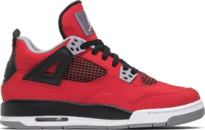 Air Jordan 4 Retro GS Toro Bravo Sneakers, Red