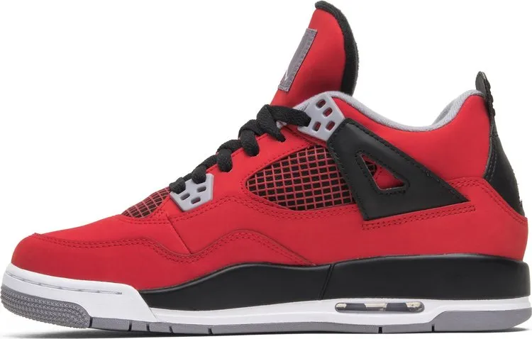 Air Jordan 4 Retro GS Toro Bravo Sneakers, Red