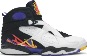 Air Jordan 8 Three-Peat Sneakers, White