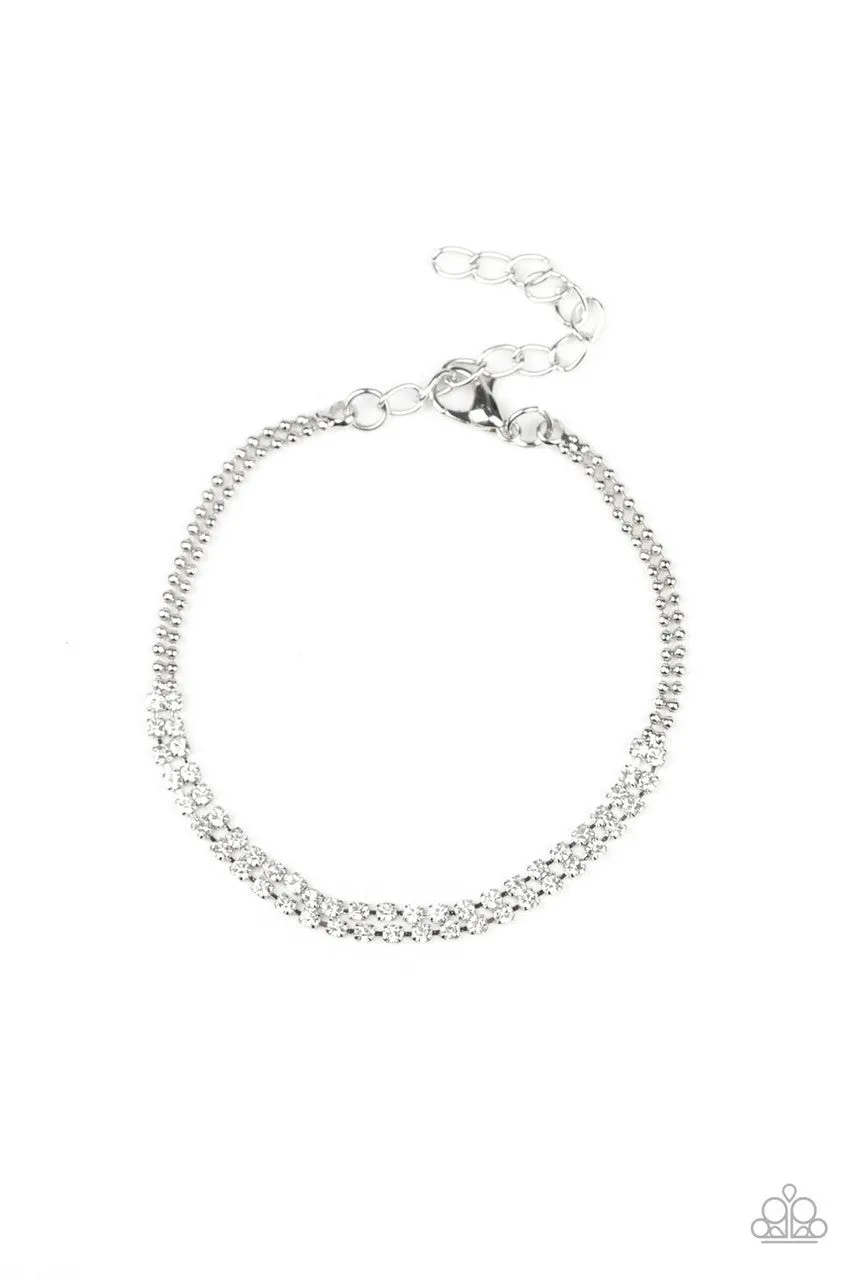 All Dolled Up White Paparazzi Bracelet