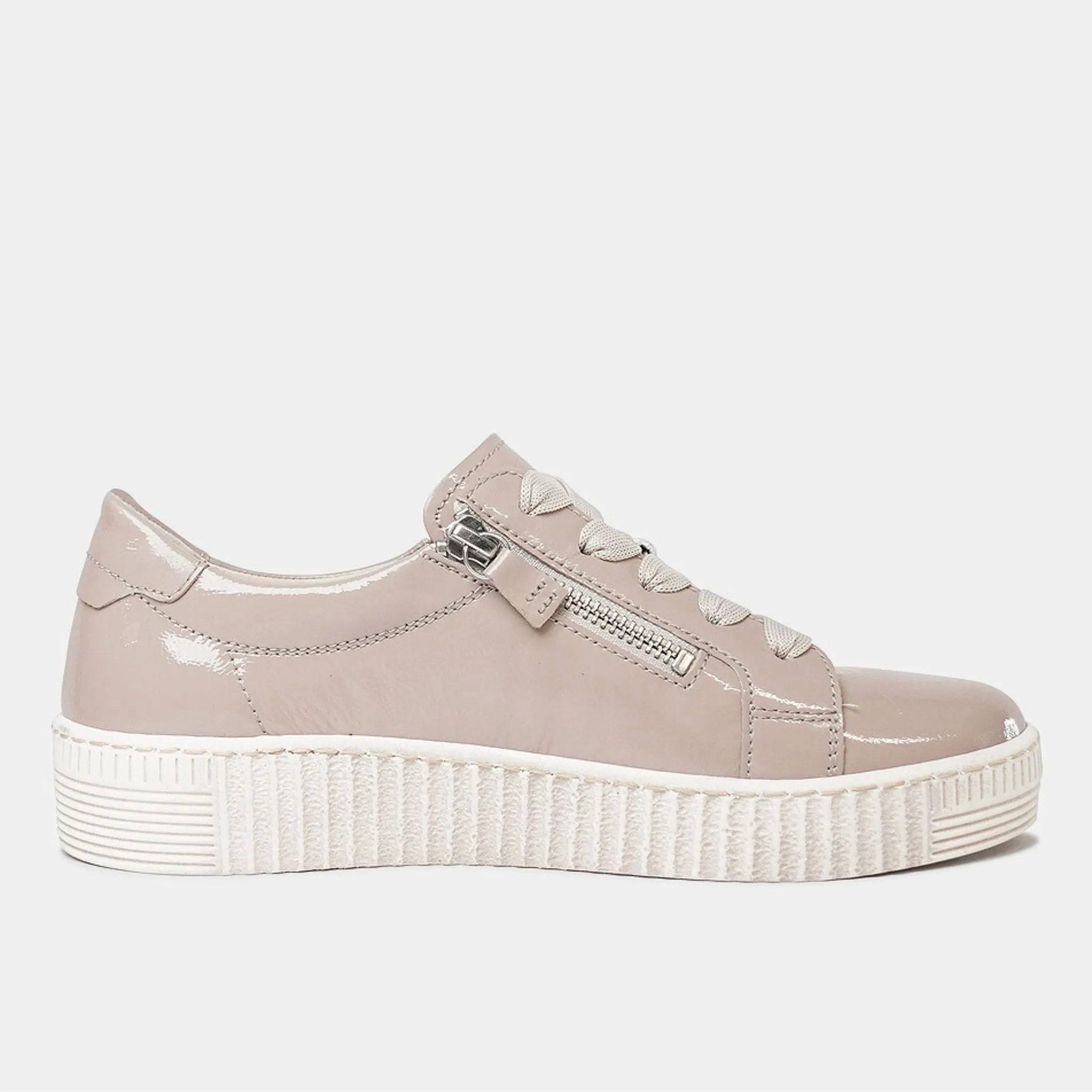 Amelia Nude Patent Sneakers