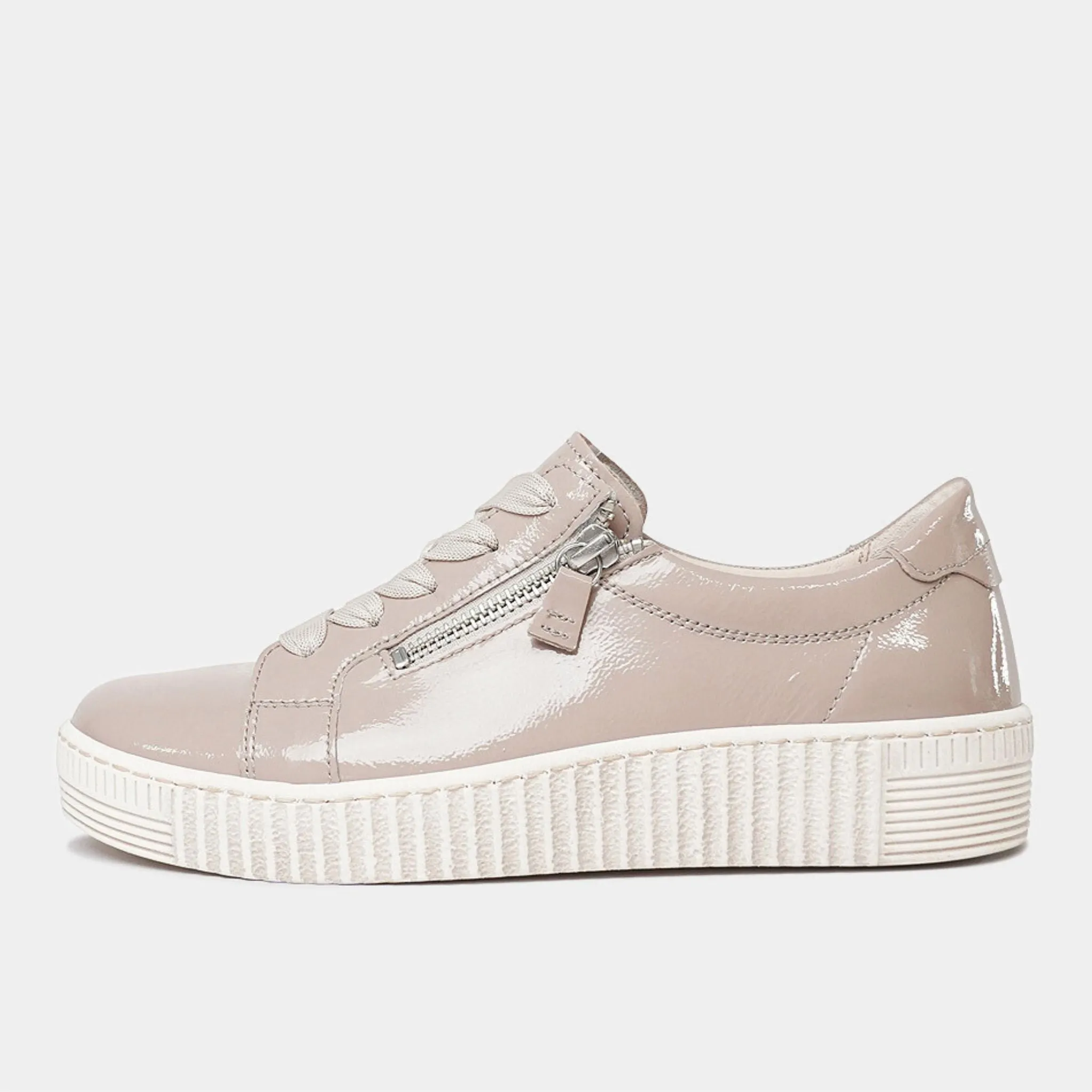 Amelia Nude Patent Sneakers