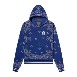 AMIRI BLUE BANDANA B-BALL HOODIE