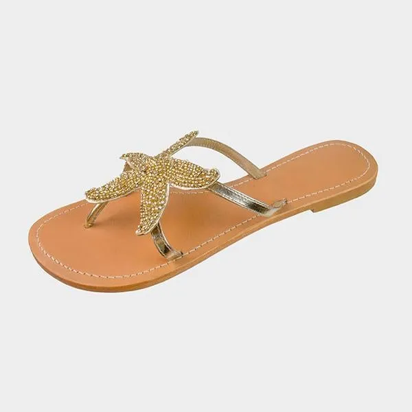 Amozae Women Starfish Beach Flat Sandals