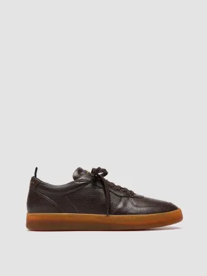 ASSET 001 - Brown Leather Low Top Sneakers