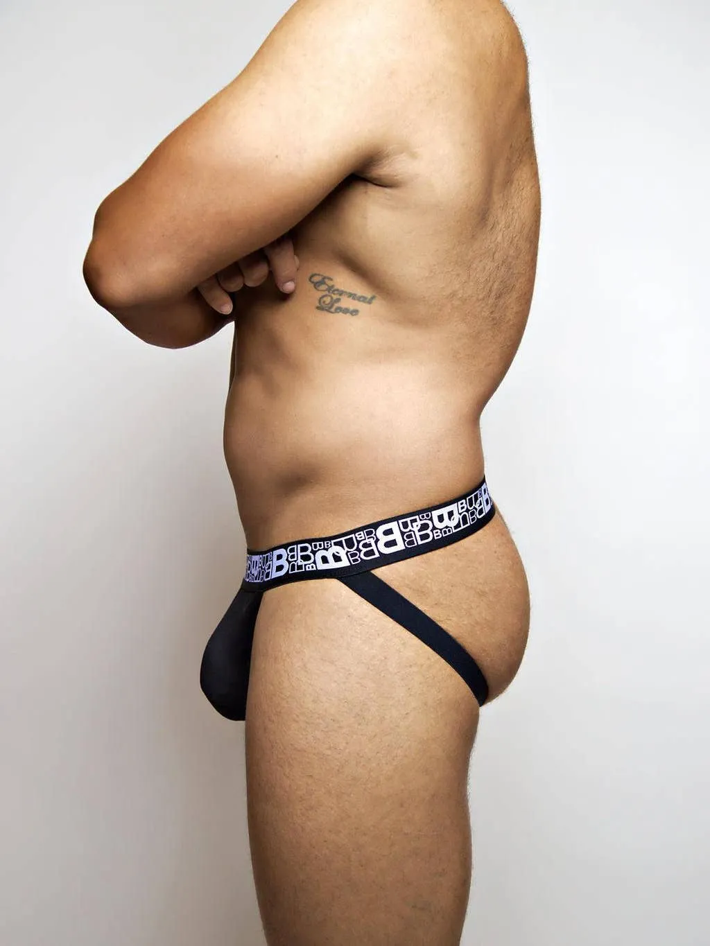 B Logo Jockstrap Black