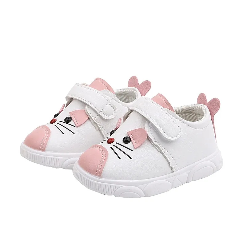 Baby soft bottom casual sneakers cartoon non-slip soft leather shoes