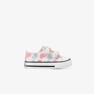 Baby's Hearts White Canvas Sneakers