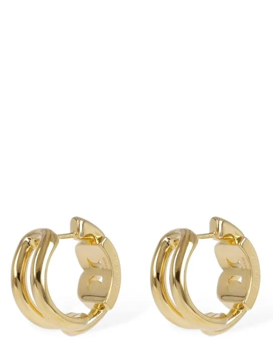 Balenciaga   B Chain brass hoop earrings 