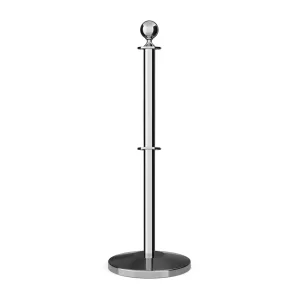 Ball Top Dual Rope Stanchion with Sloped Base - Montour Line CLineD