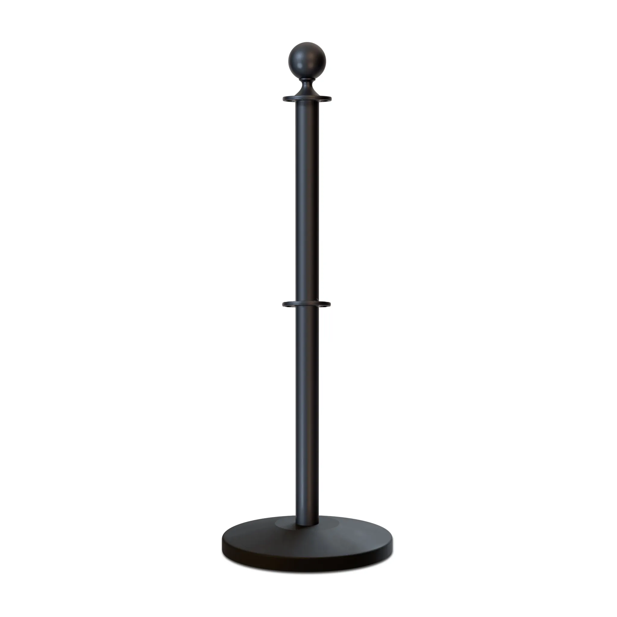 Ball Top Dual Rope Stanchion with Sloped Base - Montour Line CLineD