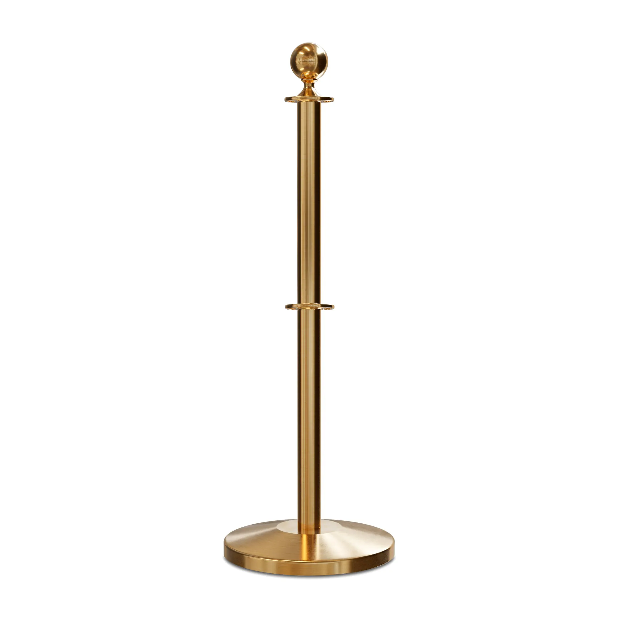 Ball Top Dual Rope Stanchion with Sloped Base - Montour Line CLineD